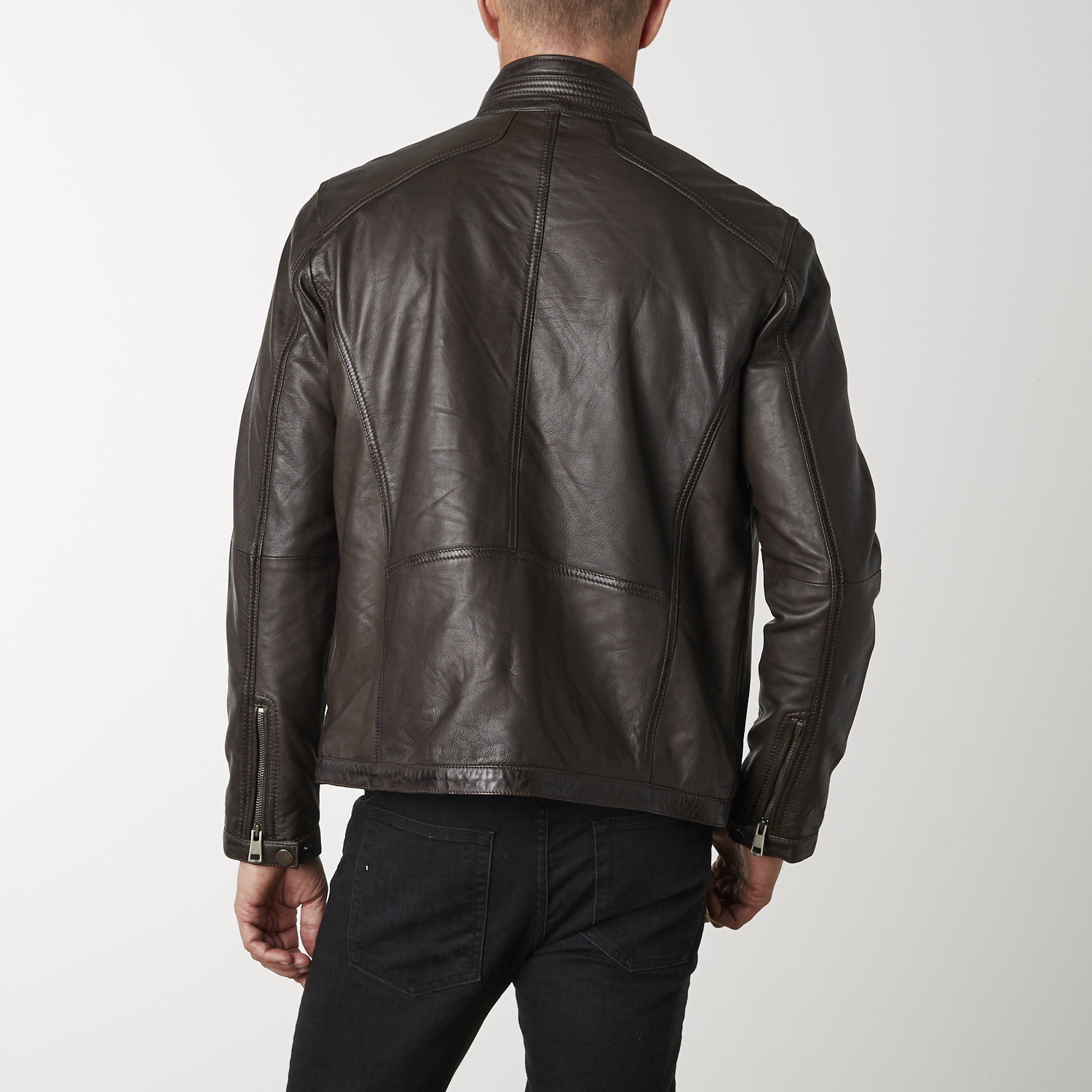 Elementary Leather Jacket // Brown (XS) - HIDES Canada - Touch of Modern