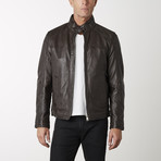 Elementary Leather Jacket // Brown (XS)