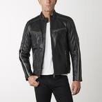 Biker Leather Jacket II // Black (XS)