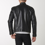 Biker Leather Jacket II // Black (L)