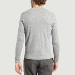 Round Neck Cotton + Wool T-Shirt // Grey Chine (XL)