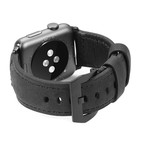Leather Apple Watch Strap // Black Edition (Black Hardware)