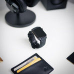 Leather Apple Watch Strap // Black Edition (Black Hardware)