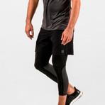 Pacer Cropped Training Compression Tights // Black (2XL)