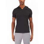 Observer S/S Hoodie // Black (S)