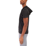 Observer S/S Hoodie // Black (S)