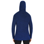 Gallant Hooded Button Front Sweater // Cobalt Blue (S)