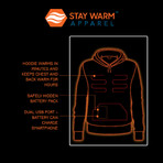Heated Hoodie + Rechargeable Battery // White (S/M)