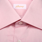 Brioni // Hugh Solid Dress Shirt // Pink (Euro: 37)