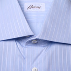 Brioni // Clayton Striped Dress Shirt // Blue (Euro: 40)