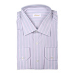 Brioni // Theodore Dress Shirt // Lavender + Gray (Euro: 44)