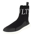 Stretch-Sock Knit High Top Sneakers // Black (US: 4)