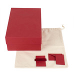 Leather Shiny Jeweled Slingback Pumps // Red (US: 4)
