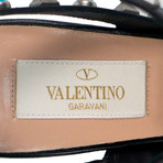 Valentino // Rockstud Rolling Turquoise Stone Heels V1 // Black (Euro: 37)