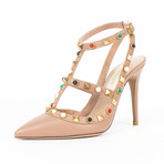 Rockstud Multiple Stone Heels // Nude (US: 4)