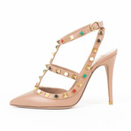 Rockstud Multiple Stone Heels // Nude (US: 4)