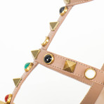 Rockstud Multiple Stone Heels // Nude (US: 4)