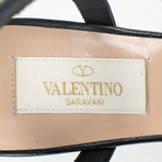 Valentino // Rockstud Rolling Turquoise Stone Heels V2 // Black (Euro: 37.5)