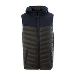 Quilted Two-tone Gilet // Green (XS)