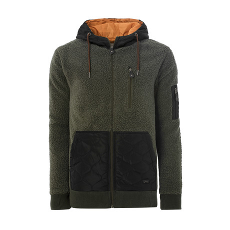 XTE 12 Hooded Sherpa Jacket // Olive (XS)