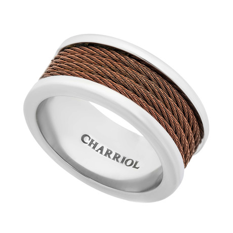 Charriol Forever Stainless Steel + Bronze Cable Ring (Ring Size: 7.25)