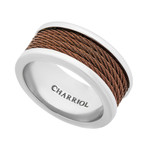 Charriol Forever Stainless Steel + Bronze Cable Ring (Ring Size: 5.5)