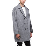 Charlie Oversized Wool Blend Coat // Grey (S)