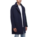 Charlie Oversized Wool Blend Coat // Navy (L)