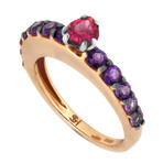 Stefan Hafner 18k Rose Gold + Semi Precious Ring // Ring Size: 6.75