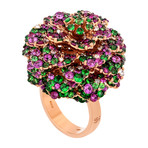 Stefan Hafner 18k Rose Gold Diamond + Sapphire Ring // Size: 6.5