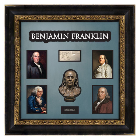 Signed + Framed Signature Collage // Benjamin Franklin