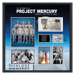 Framed + Autographed FDC Collage // Project Mercury