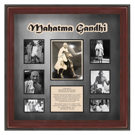 Signed + Framed Collage // Mahatma Gandhi