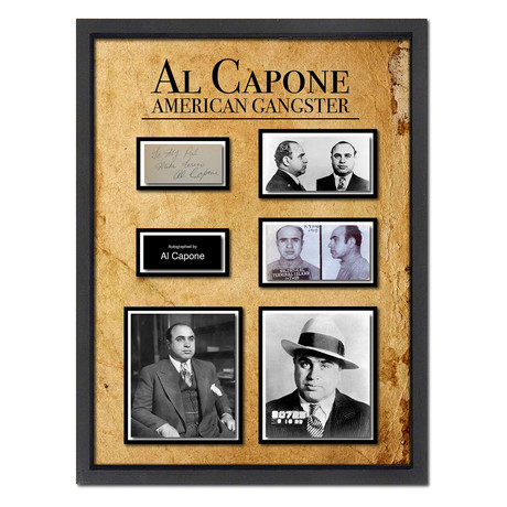 Signed + Framed Signature Collage // Al Capone