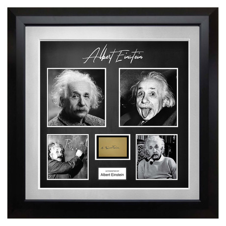 Signed + Framed Signature Collage // Albert Einstein