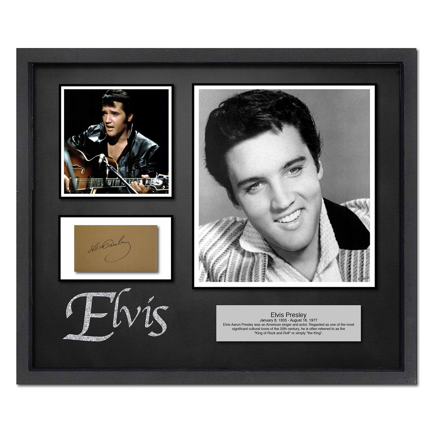 Signed + Framed Collage // Elvis Presley - Historical Figures ...