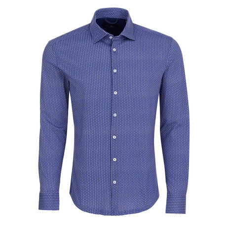 Coppenhagen Knit Spinner Print Shirt // Blue (XS)