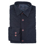 Portland Corduroy Quilted Shirt Jacket // Navy (L)