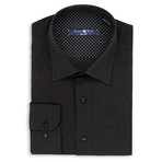 Torino Micro-Dot Knit Shirt // Black (XS)