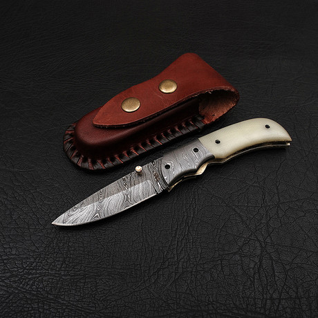 Handmade Damascus Karambit Folding Knife // 2708