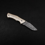 Handmade Damascus Liner Lock Folding Knife // 2718