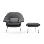 Womb Chair + Ottoman // Light Graphite