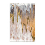 Gold Mountains // Frameless Reverse Printed Tempered Art Glass (Gold Mountains A)