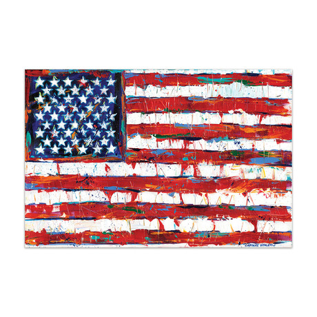 Dramatic Stars & Stripes // Frameless Printed Tempered Art Glass