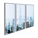Empire State Panoramic // Triptych // Anodized Gun Powder Aluminum Frame