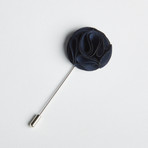 Arlo Lapel Flower// Dark Blue