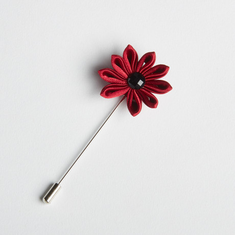 Matteo Lapel Flower// Red