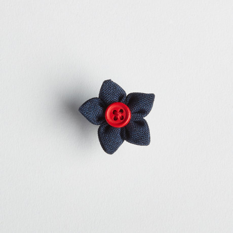 Ace Lapel Flower// Blue + Red