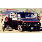 A Team // Mr. T Signed 1983 GMC Vandura Die-Cast Van // Custom Display