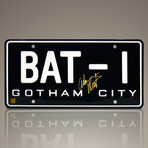 Batman // Adam West Signed Bat-1 License Plate // Custom Frame (Signed License Plate Only)